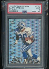 1995 SkyBox Premium #PD23 Barry Sanders Paydirt Purple Pop 43 PSA 9
