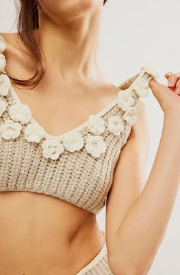 Free People For Love & Lemons Isla Bra Top - Grey Size S RRP: $150.00 - Image 1 of 4