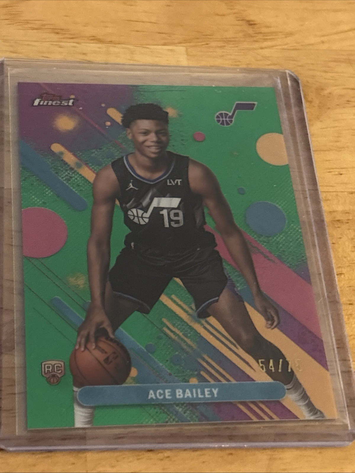 2025-26 Topps Finest Ace Bailey RC Common Green /75 Utah Jazz 🔥
