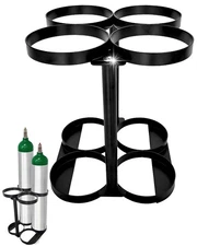 Detachable Oxygen Tank Holder (4) for E, D, M9/C Size Cylinders - H Fast Ship