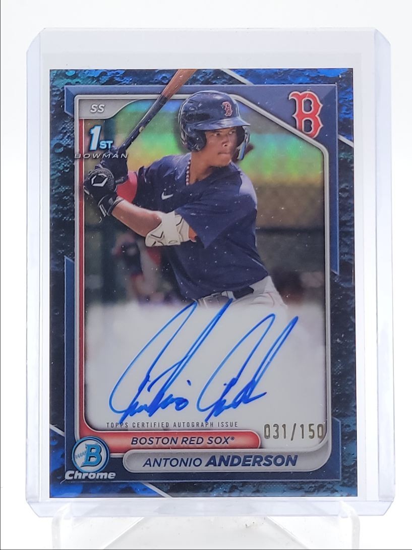 ANTONIO ANDERSON 2024 BOWMAN CHROME 1ST BLUE CRATER REFRACTOR AUTO /150 Q1893