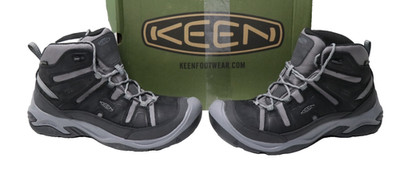 KEEN Herren Circadia Mid Waterproof Wanderstiefel, Black Steel Grey, 46 EU