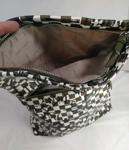 DKNY Olive Green Tilly Graffiti Fold Backpack - Picture 17 of 24