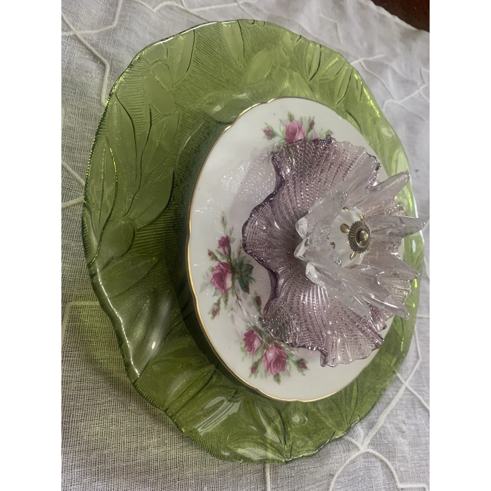 Скульптура ручной работы из костяного фарфора стекло садовый цветок перепрофилированный ловец солнца искусство двора - Изображение 2 из 4