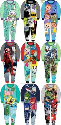 Jungen Figur Fleece All in One Schlafanzug/ Schlafanzüge/ Schlafanzüge Größen 1-10 Jahre