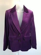 Boden Marylebone Velvet Blazer Viola Purple US 6R NWT