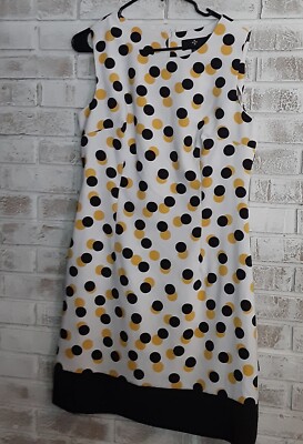 yellow black polka dot dress Yellow 1960s Polka Dot Halter Bud Dress