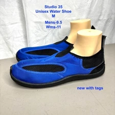 Studio35 Blue Black Water Shoe Unisex Medium Mens Size 9.5 Womens 11