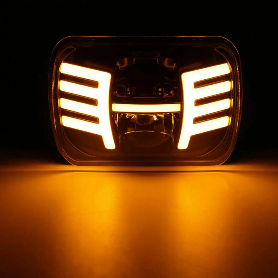 Faro LED 5x7"" 7x6"" ala alta lámpara DRL para Jeep Cherokee XJ Wrangler YJ Foto 3 de 4