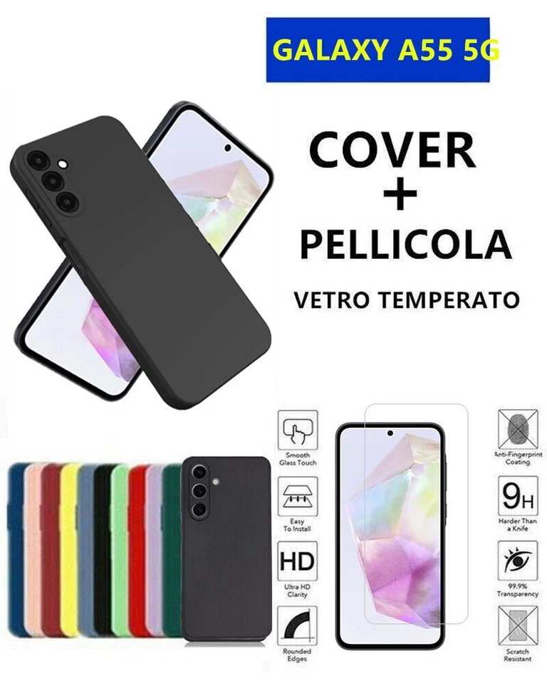 Cover Morbida Custodia Silicone Tpu Opaca pre Samsung Galaxy A55