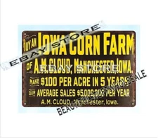 owa Corn Farm metal tin sign nostalgic garage shop contemporary wall art