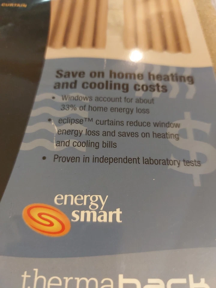 Eclipse Therma Back Blocks 99% Light 42 x 54 in. Curtain Rod Pocket NEW - Image 4 of 4