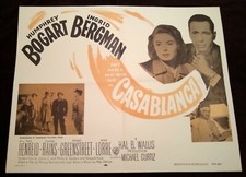 Casablanca 1956R Vintage Half-Sheet Poster Humphrey Bogart Ingrid Bergman