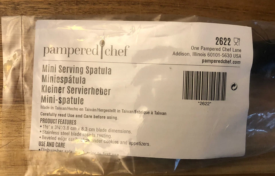 Pampered Chef Mini Metal Serving Spatula FREE SHIP New 3.5 Inch Blade - Image 3 of 3