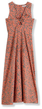 Madewell Stephanie Twist-Front Midi Dress - Womens Size 8 Sunset Haze #45862-M9