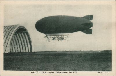PC ORLY HÉLICOSTAT OEHMICHEN ZEPPELIN BALLOON AVIATION (a18942)