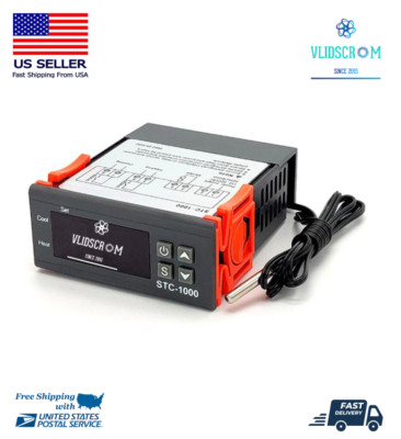STC-1000 Digital Temperature Controller AC 110-220V Thermostat Aquarium Sensor