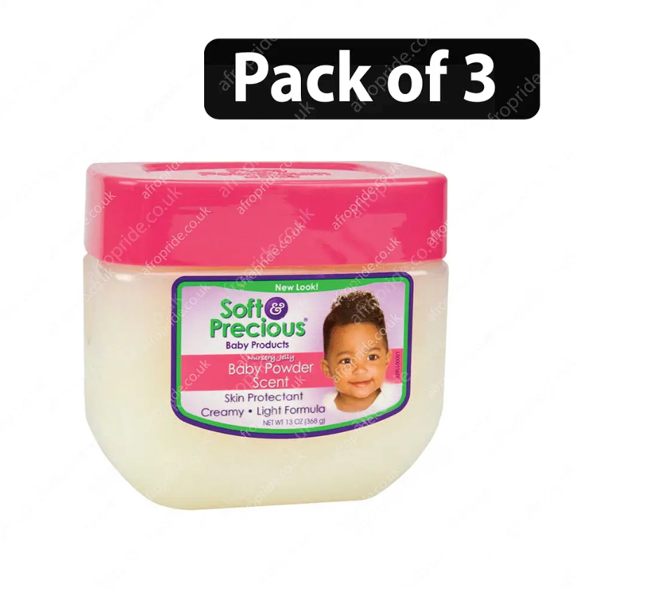 Soft & Precious Nursery Jelly Baby Powder Scent 13oz 368g ( Pack of 3 )