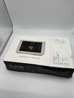 Vine Programmable Smart Home Thermostat Wi-Fi TJ-919E For Parts or Not Working