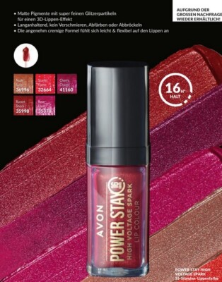 AVON POWER STAY  High Voltage Spark Lippenfarbe