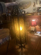 Vintage Amber Rustic Hanging Light