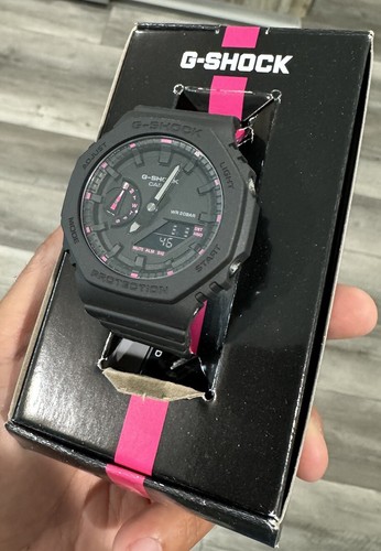 CASIO G-SHOCK Black & Pink GA-2100P-1 Watch Ana-Digi 2023 BCRF - Picture 2 of 5