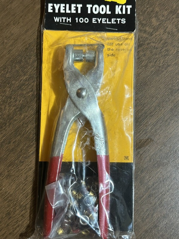 Vintage Kmart Eyelet Tool Kit w Original Box Made In Japan NiB