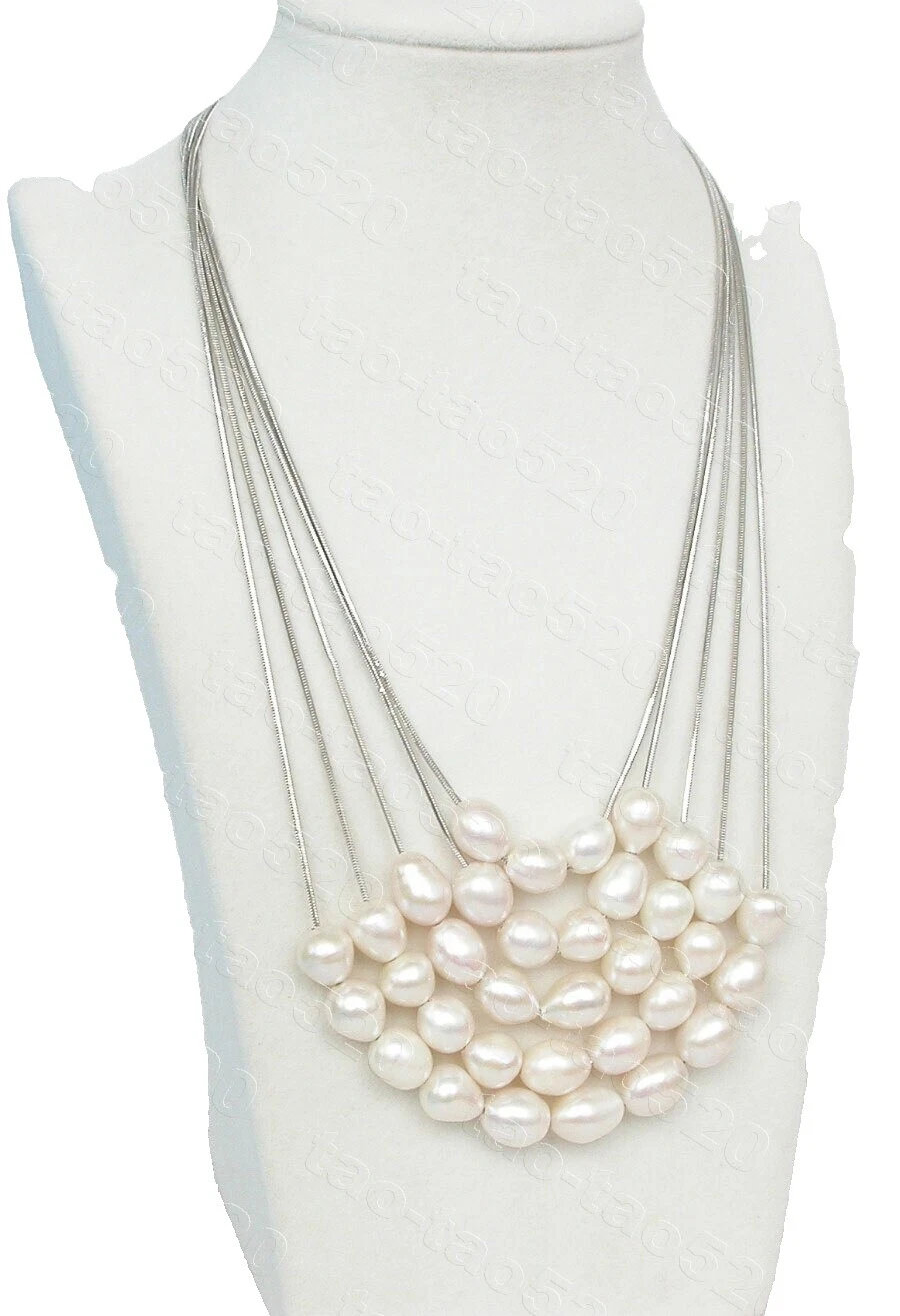 Folheado a Ouro Branco Pérola família e amigos Fashion Colares e pingentes