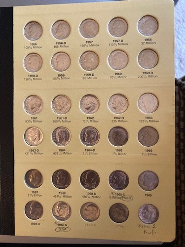 Colección de monedas de diez centavos Roosevelt. 1946-1980. Monedas Choice Bu y de prueba (90). - Imagen 10 de 23