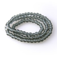 Montana Blue Transparent - 100 3mm Round Pressed Czech Glass Druk Beads