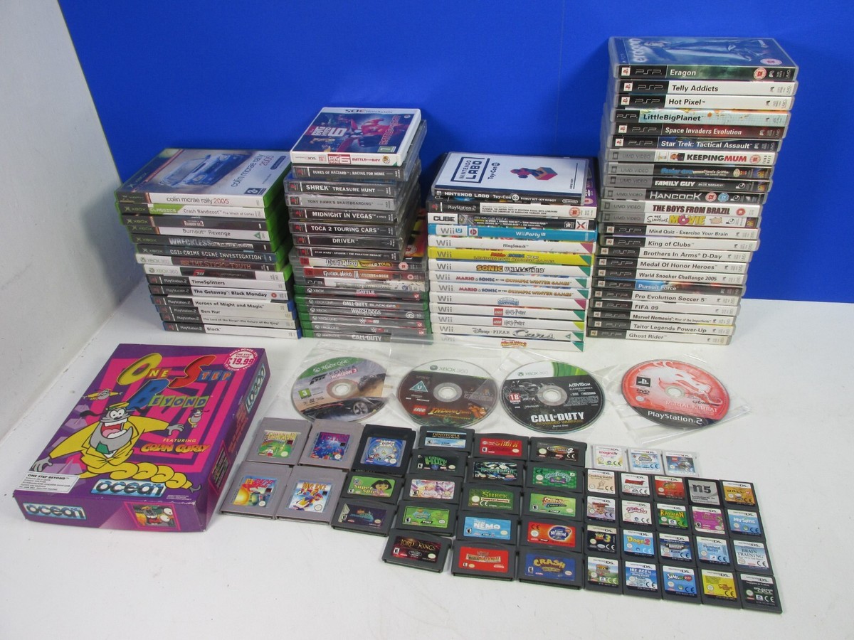 119 VIDEO GAME bundle job lot XBOX ONE 360 PS1 PS3 WII U PSP 3DS