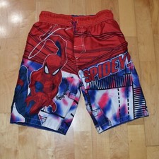 SPIDERMAN Boys' Sz M SWIM TRUNKS Board Shorts