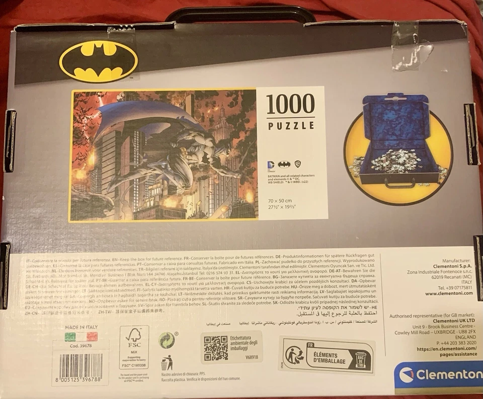 Batman Puzzle 1000 Tessere Clementoni Custodia A Valigetta - Immagine 2 di 2