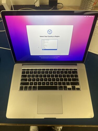 Apple MacBook Pro A1398 M15 i7-4770HQ 16GB DDR3 500GBSSD Monterey READ - Picture 1 of 6
