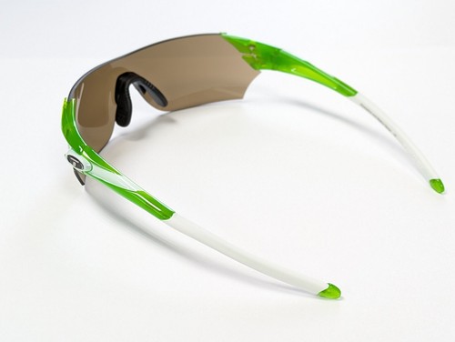 Tifosi Optics Podium Sunglasses in Lime Green & White, with Brown Lenses, #302 - Picture 4 of 10