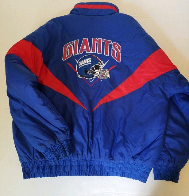 Vintage Chalk Line NFL New York Giants Puffer Jacket Mens Size M Blue