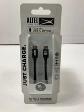 Altec Lansing AL9330 10ft USB-C To USB Braided Fabric Charging Cord