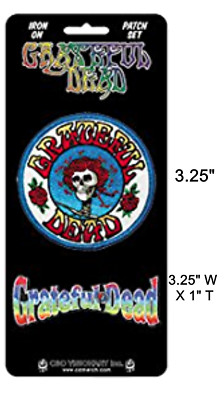 Grateful Dead 2 Pack - LOGO - IRON-ON EMBROIDERED PATCH - MUSIC BAND licensed