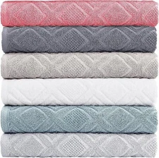 Larue 6 Pc Soft Absorbent Bath Towel Set 600 GSM Quick Dry Turkish Cotton