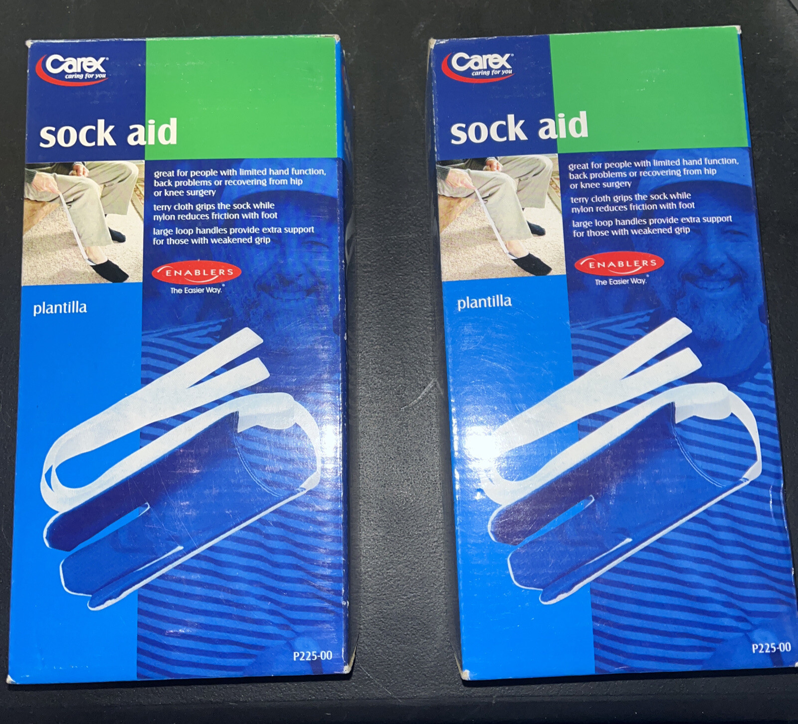 2 Pack Sock Aid Long Reach Dressing Help Disability Elderly Foot Helper