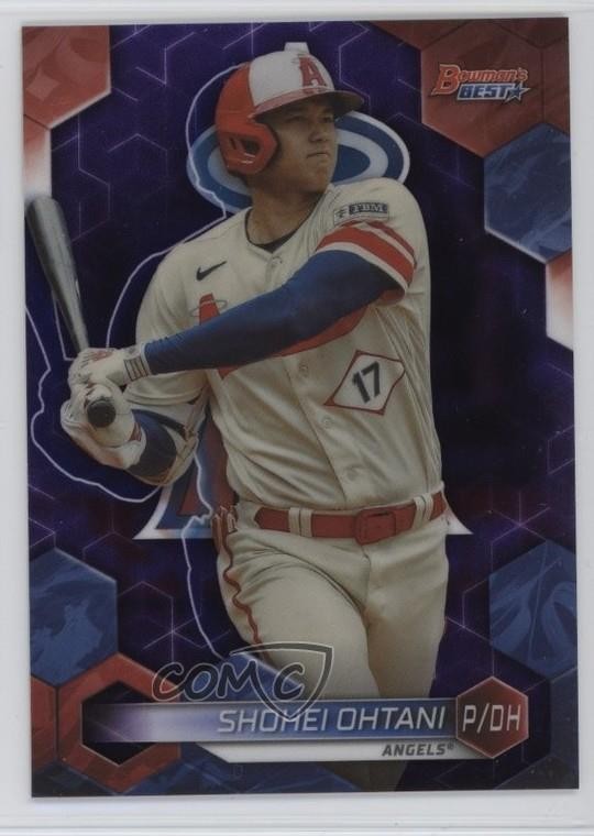 2023 Bowman's Best Purple Refractor 195/250 Shohei Ohtani #62 1a6x