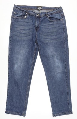 Threadbare Herren Jeans Blau Straight Denim 36W 31L Regular Fit