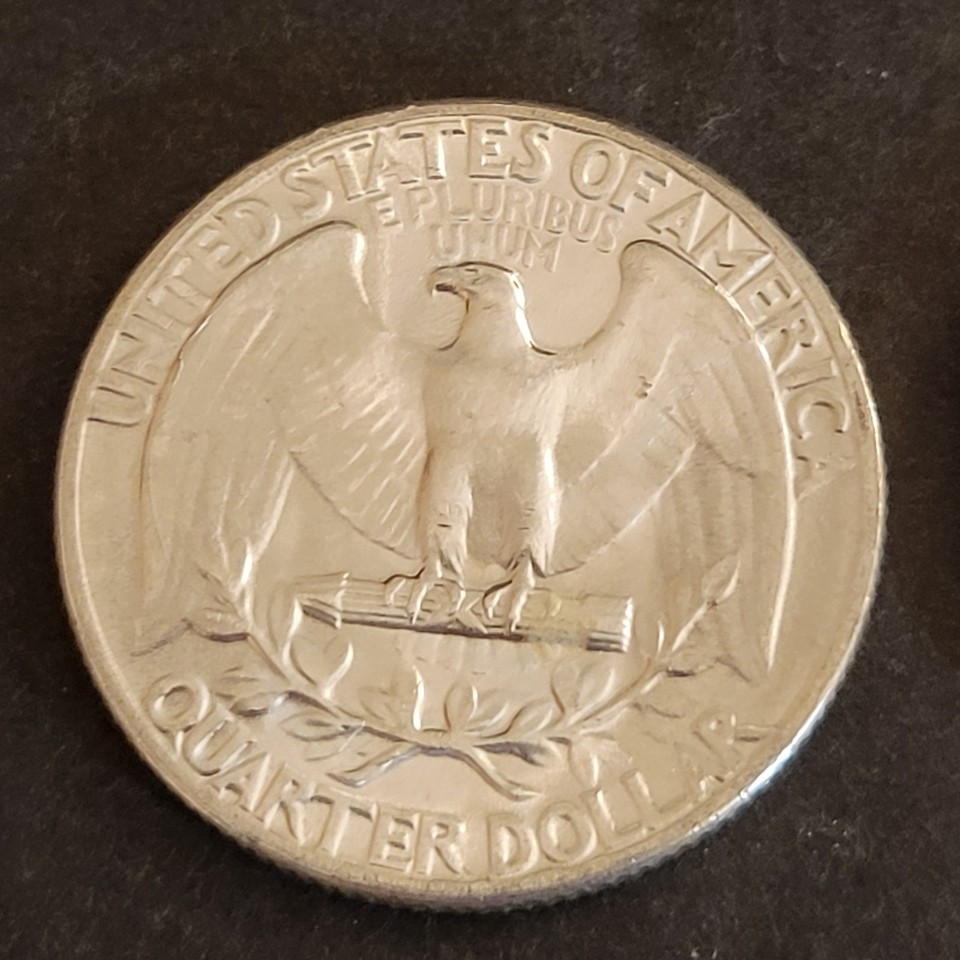 LOT OF 5 1956-P WASHINGTON QUARTERS FROM BANK ROLL BRITE WHITE PRISTINE ...