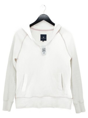 Crew Clothing Damen Hoodie S Weiß 100% Baumwolle Pullover