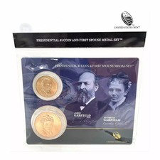 2011 Presidential $1 Coin and Spouse Medal Set: James & Lucretia Garfield