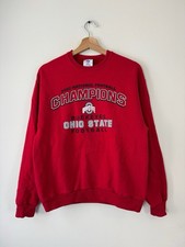 Vintage Ohio State Buckeyes 2002 Champion Football Red Sweatshirt - Medium