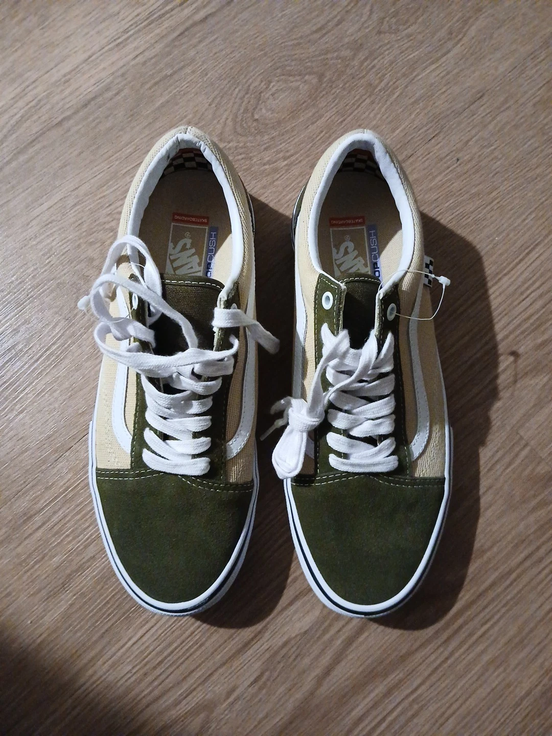 VANS MN SKATE OLDol SKOOL OLIVA bianco SCUR