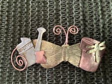 Vintage Three Tone Garden Themed 5 Barrette w/French Clip