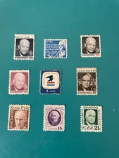 US REGULAR ISSUE STAMPS 1970-74 NINE SINGLE STAMPS MNH/OG