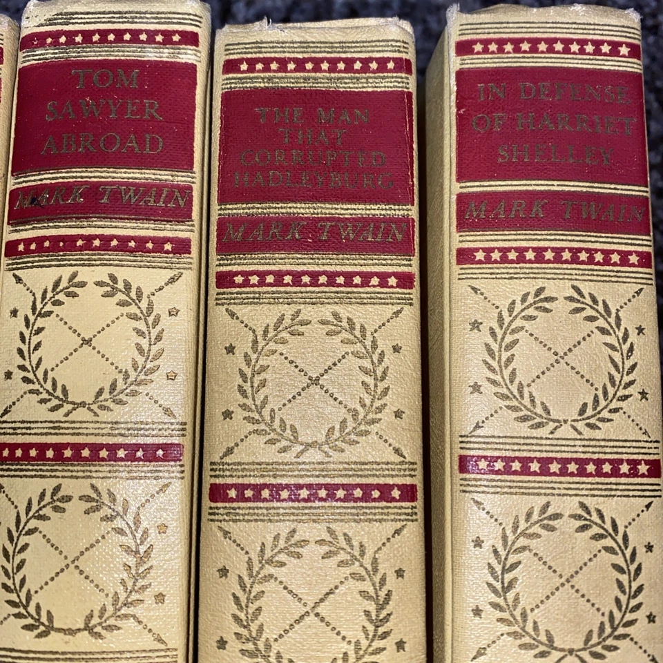 9 BOOKS American Artists Ed Complete Works Mark Twain Vols 6-7, 10-16 VTG 1920s - Image 2 of 4